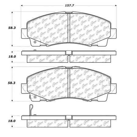 Centric Parts CTEK Brake Pads, 102.11020 102.11020